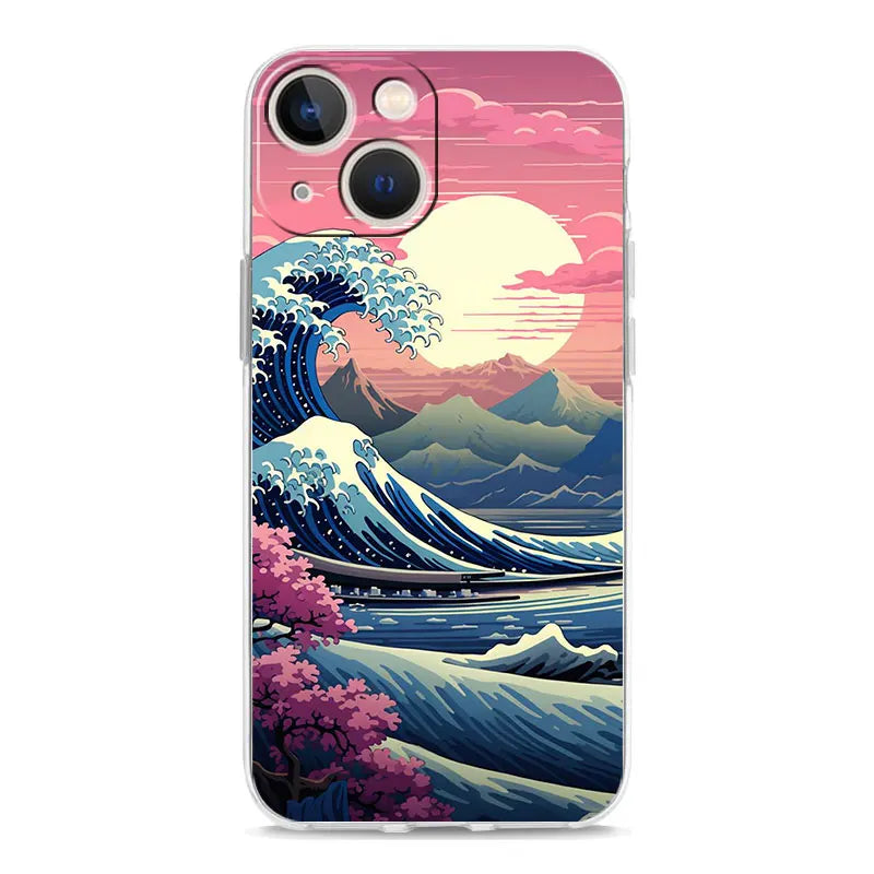 Blue Wave iPhone Case — Slim Stylish Cover for iPhone 7–17