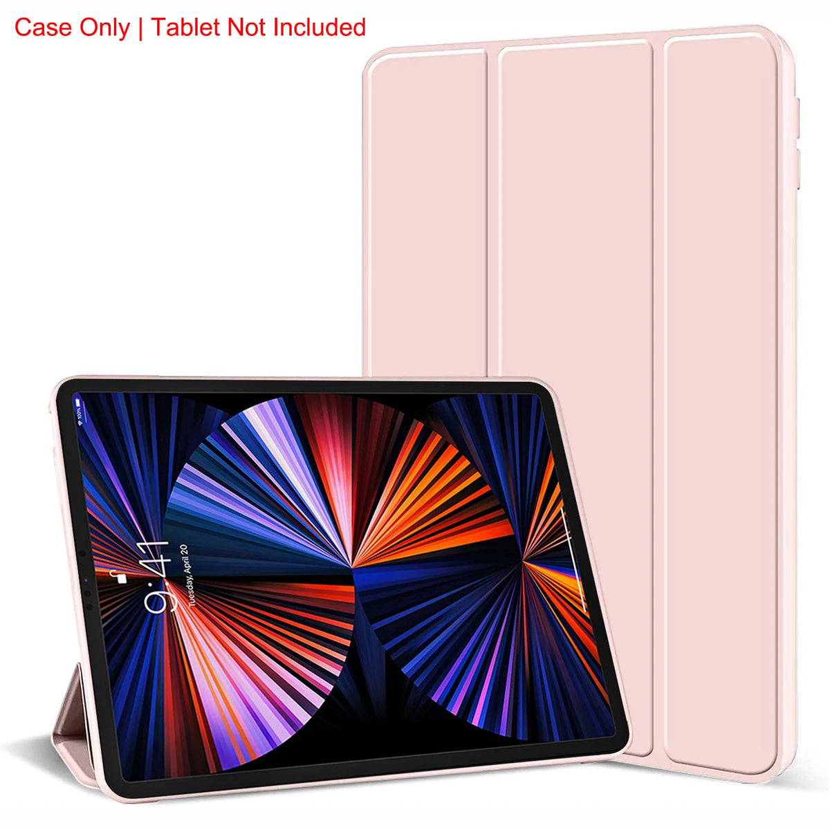 Tri-fold iPad Pro 12.9" Case – Magnetic Stand, PU Leather, 2018–2022