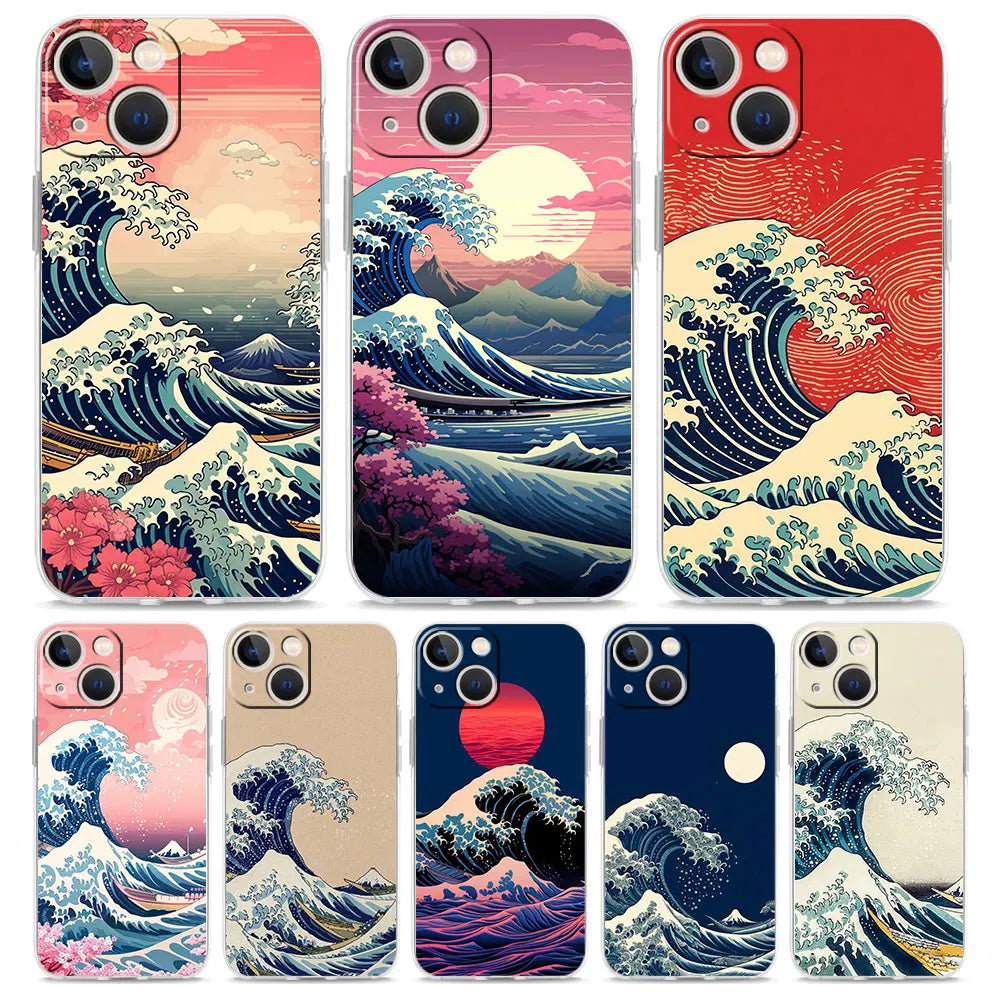 Blue Wave iPhone Case — Slim Stylish Cover for iPhone 7–17
