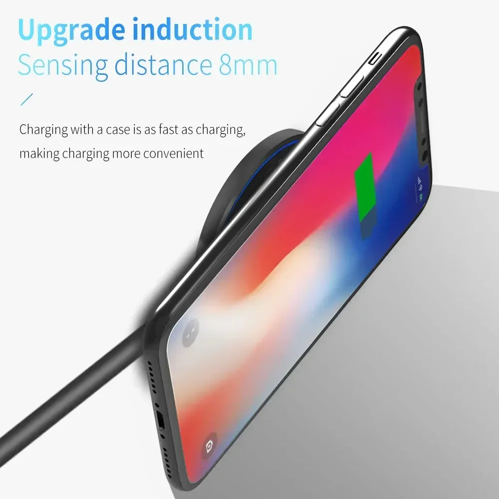 Wireless Charging Pad — Qi Fast Charge for Phone, Watch & Earbuds
