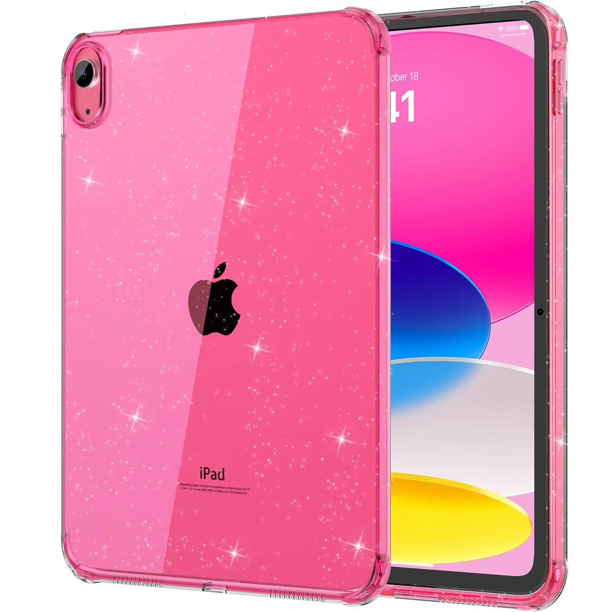 Shimmering Glitter iPad Case – Airbag Silicone, Fits iPad Air, Mini & Pro