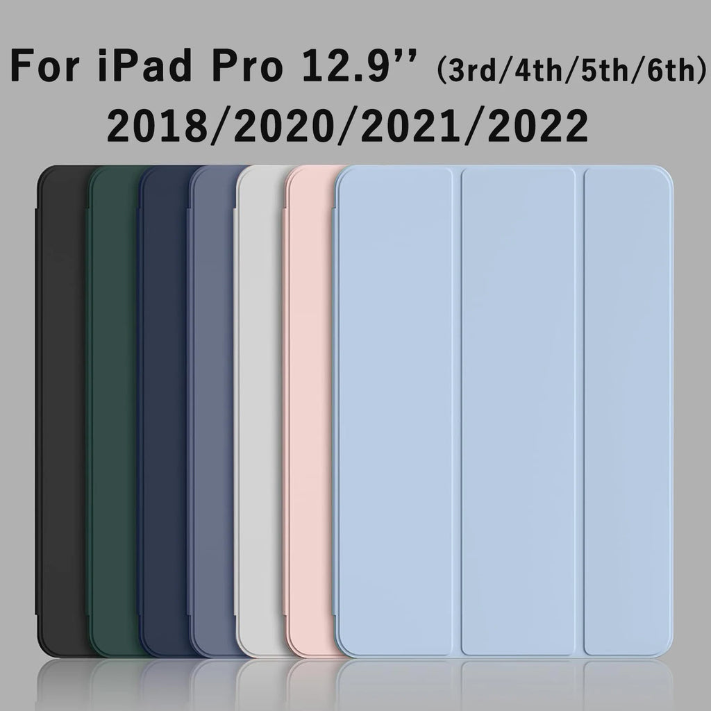 Tri-fold iPad Pro 12.9" Case – Magnetic Stand, PU Leather, 2018–2022