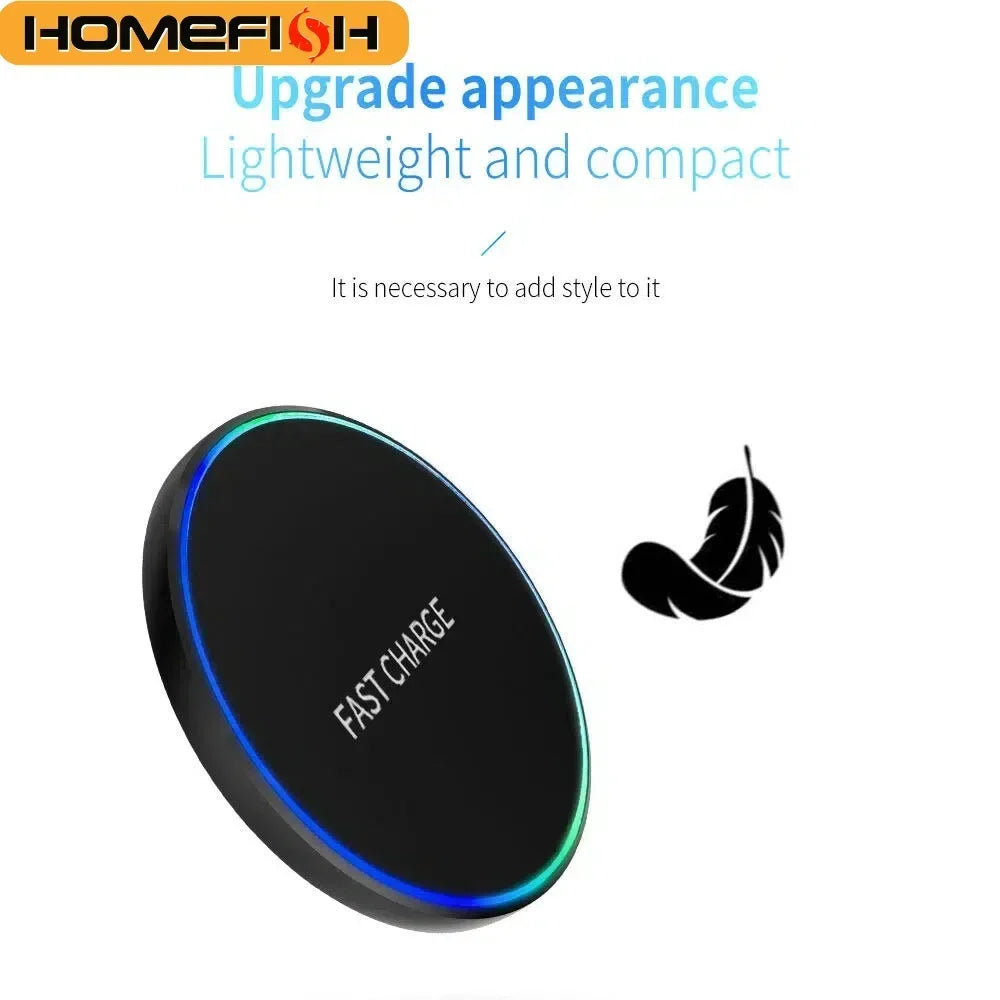 Wireless Charging Pad — Qi Fast Charge for Phone, Watch & Earbuds