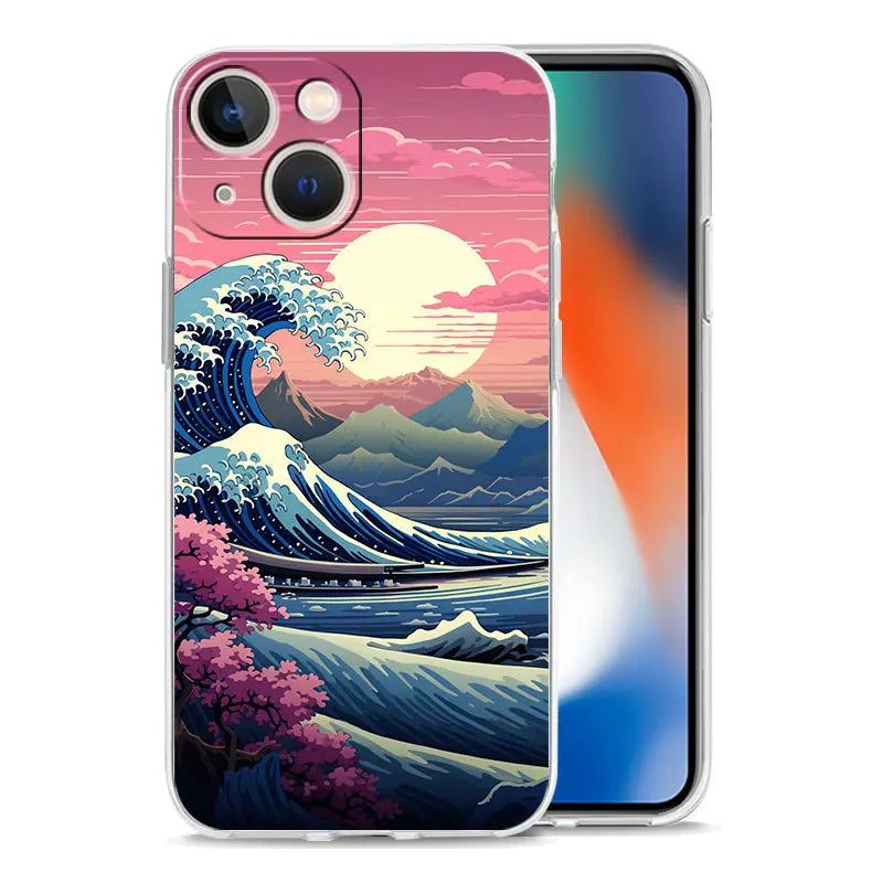 Blue Wave iPhone Case — Slim Stylish Cover for iPhone 7–17