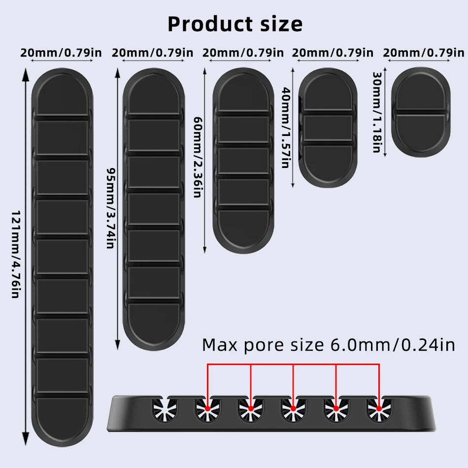 163-Piece Cable Management Kit – Clips, Sleeves & Adhesive Cord Holders