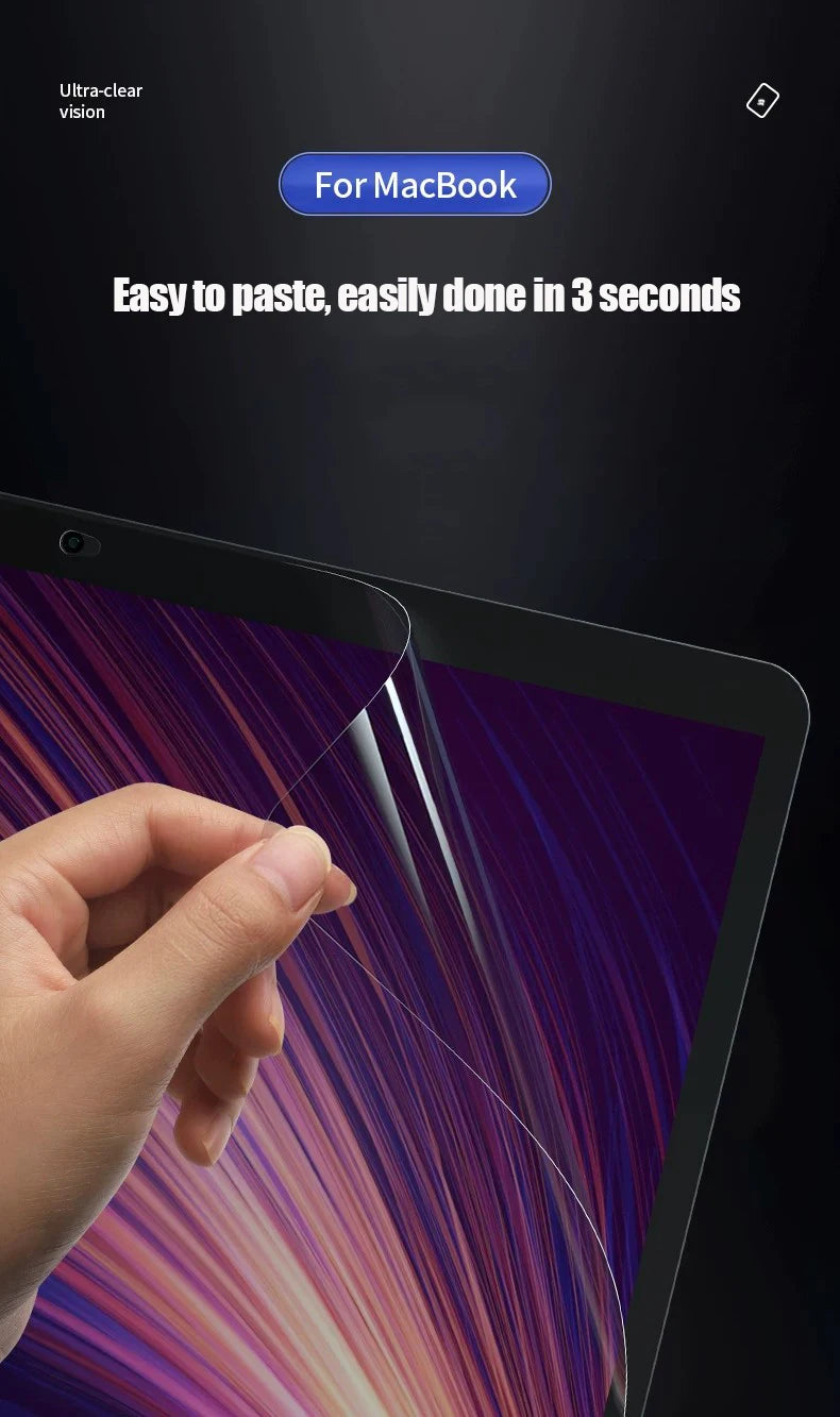 MacBook Screen Protector – Ultra-Clear Soft Film for Air & Pro 11–16"