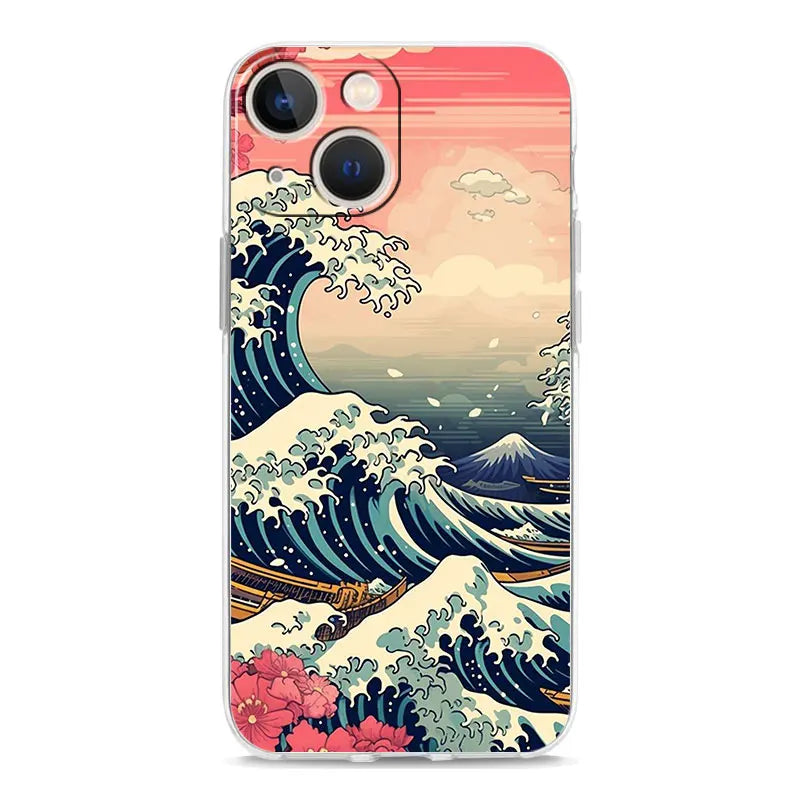 Blue Wave iPhone Case — Slim Stylish Cover for iPhone 7–17