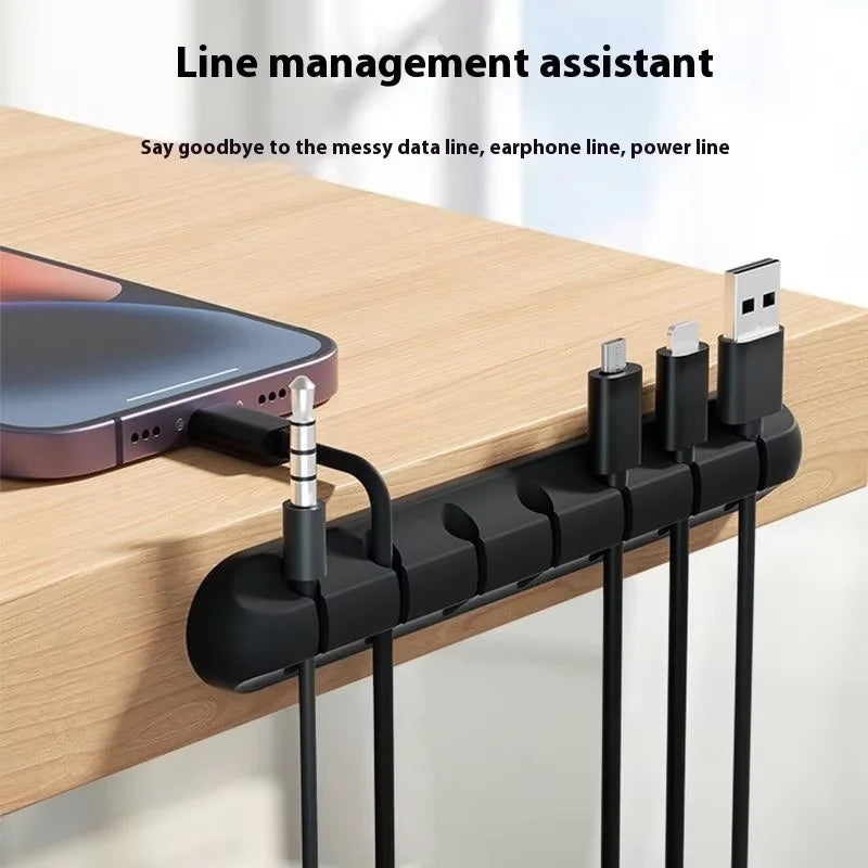 Desktop Cable Organizer Clips – Self-Adhesive Cord Holders, 3-Pack