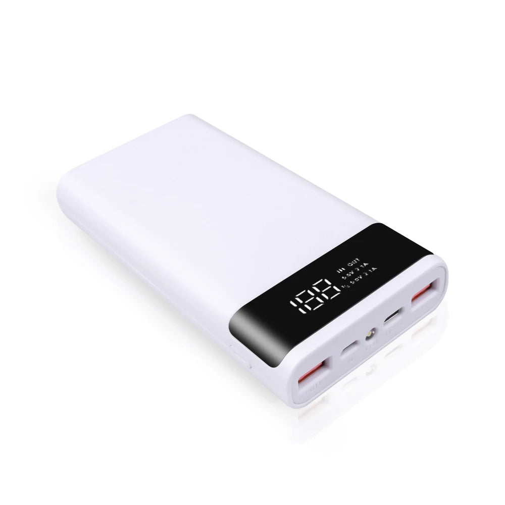 DIY 6x18650 Battery Power Bank Case – Dual USB & Type-C, LCD Display