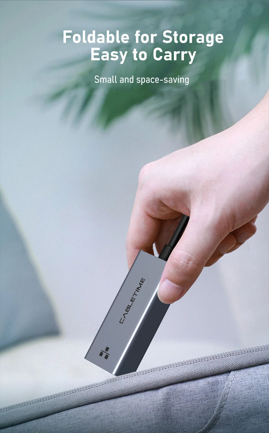 USB-A to Gigabit Ethernet Adapter – 1000Mbps, Plug & Play for MacBook & Laptop