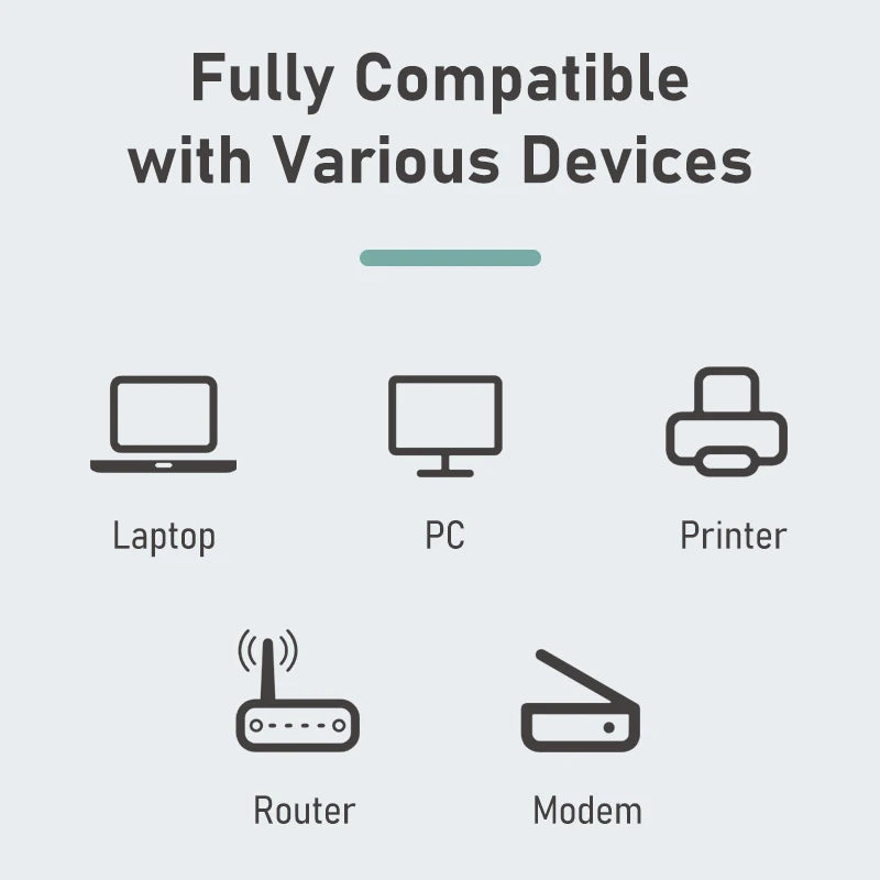 USB-A to Gigabit Ethernet Adapter – 1000Mbps, Plug & Play for MacBook & Laptop