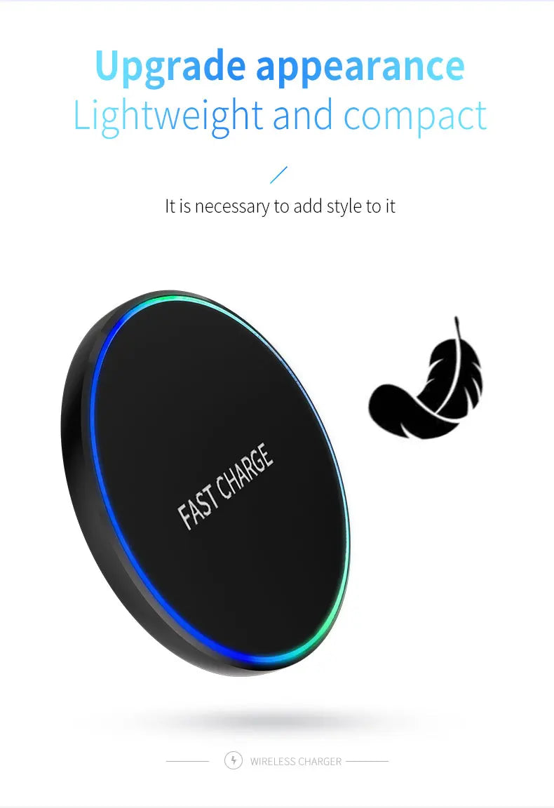 Wireless Charging Pad — Qi Fast Charge for Phone, Watch & Earbuds