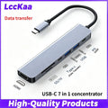 8-in-2 USB-C & USB-A Docking Hub – 3.5mm Audio, SD/TF Card Reader, USB 3.0