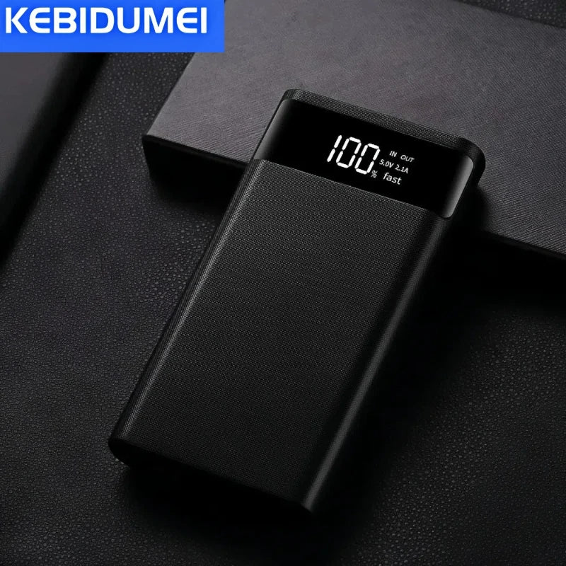 DIY 6x18650 Battery Power Bank Case – Dual USB & Type-C, LCD Display