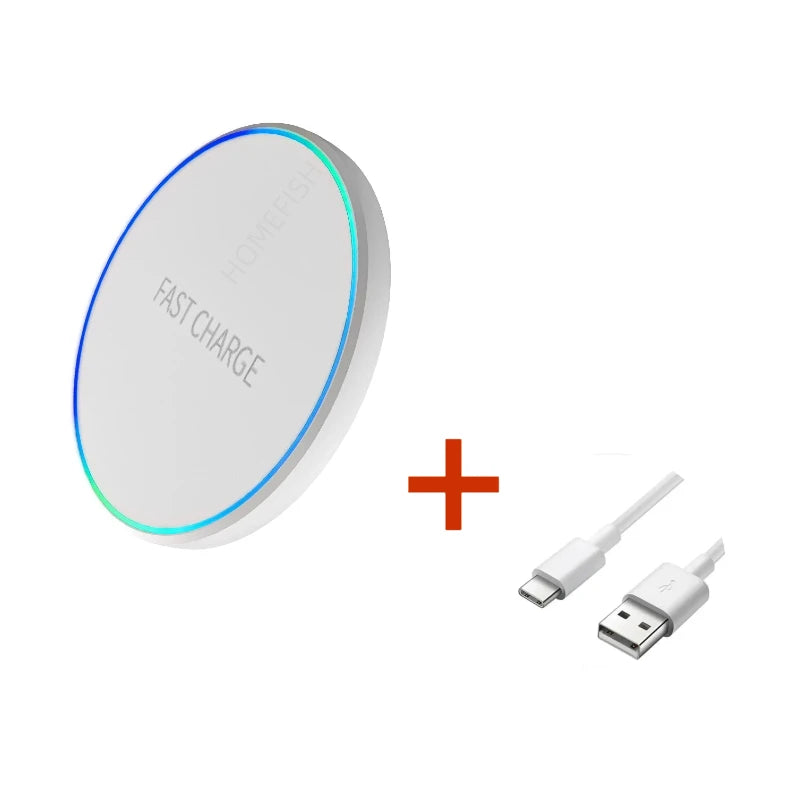 Wireless Charging Pad — Qi Fast Charge for Phone, Watch & Earbuds