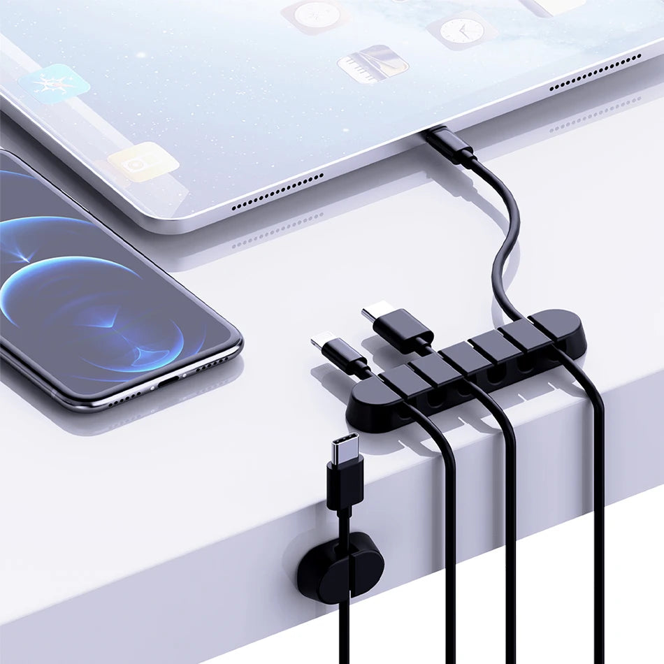 163-Piece Cable Management Kit – Clips, Sleeves & Adhesive Cord Holders