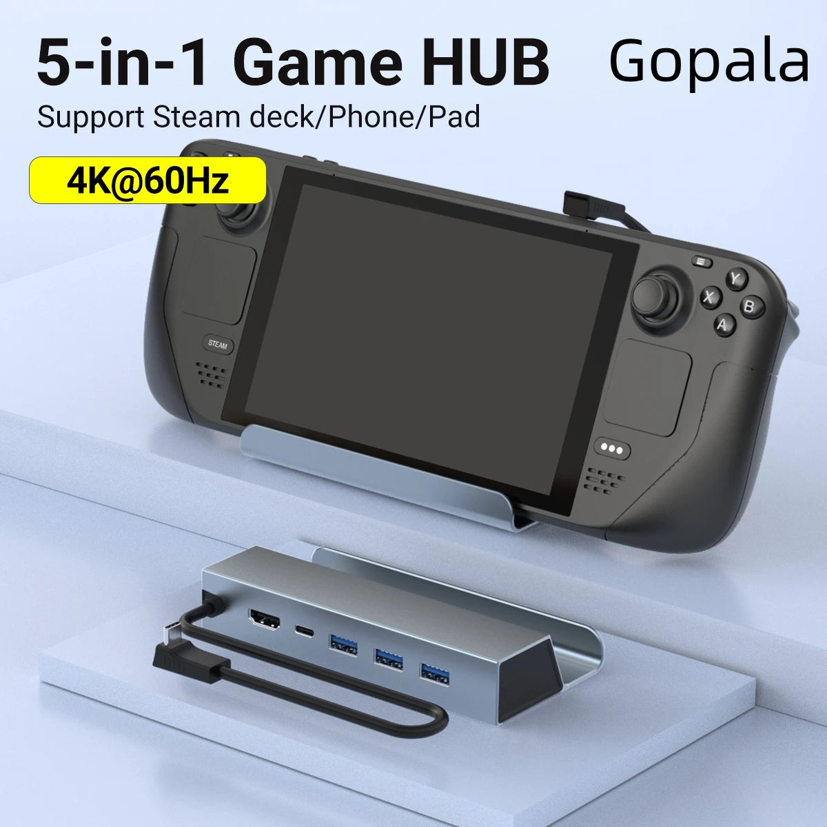 5-in-1 USB-C Docking Station – 4K HDMI, 100W PD, USB Hub for Switch, Steam Deck & Laptops