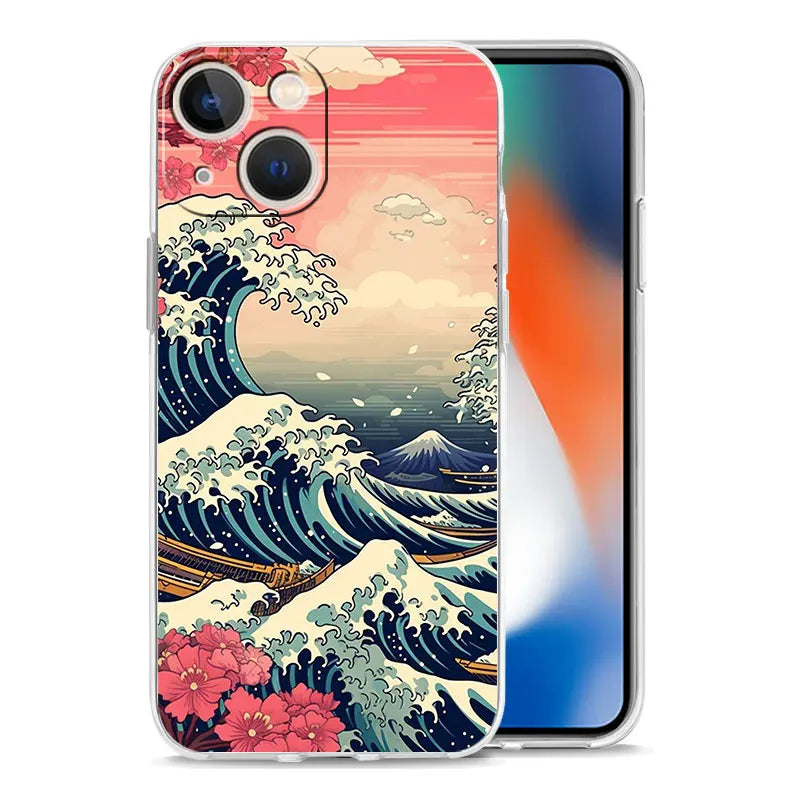 Blue Wave iPhone Case — Slim Stylish Cover for iPhone 7–17