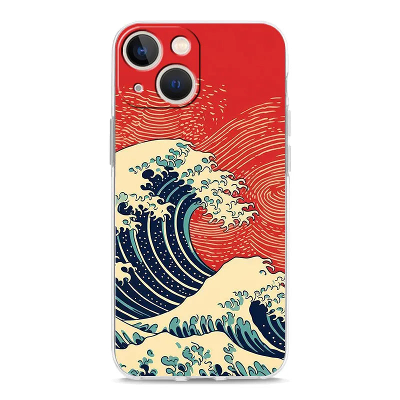 Blue Wave iPhone Case — Slim Stylish Cover for iPhone 7–17