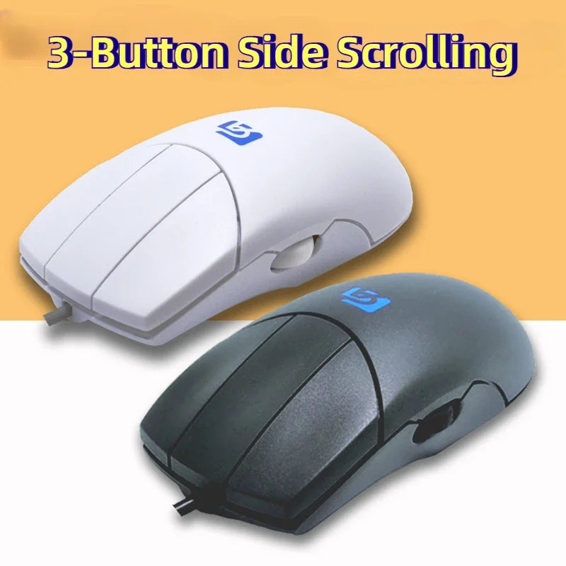 MiFuny Wired CAD Mouse — 1600 DPI, 3-Button Side Scroll, Ergonomic for Drawing & Modeling