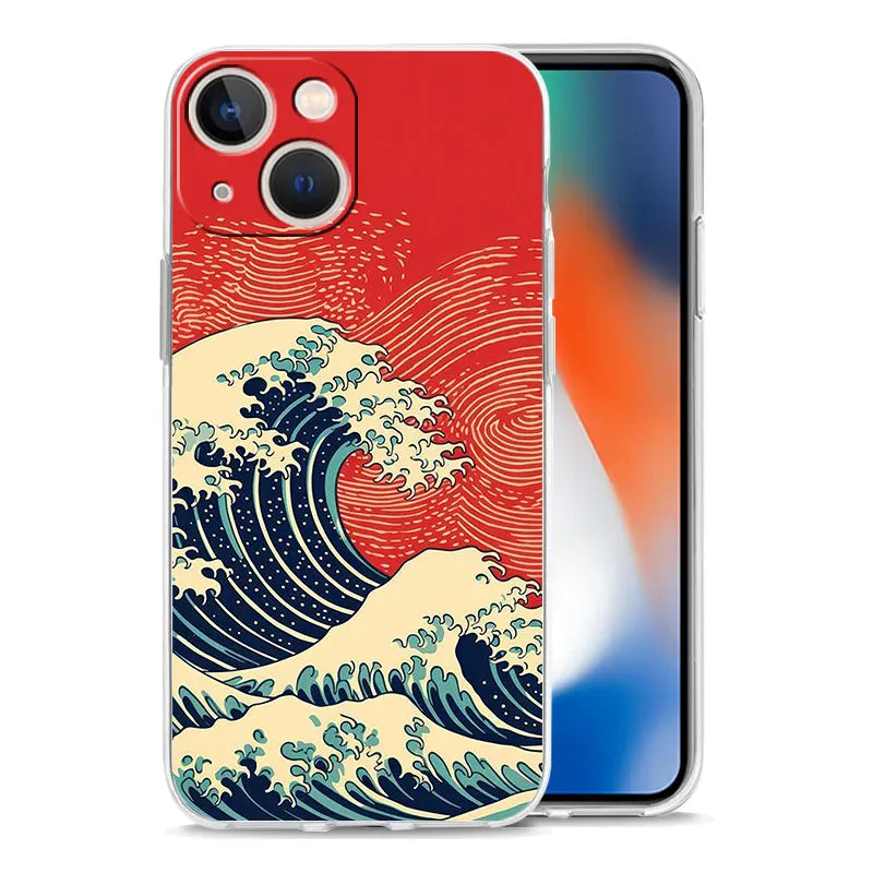 Blue Wave iPhone Case — Slim Stylish Cover for iPhone 7–17