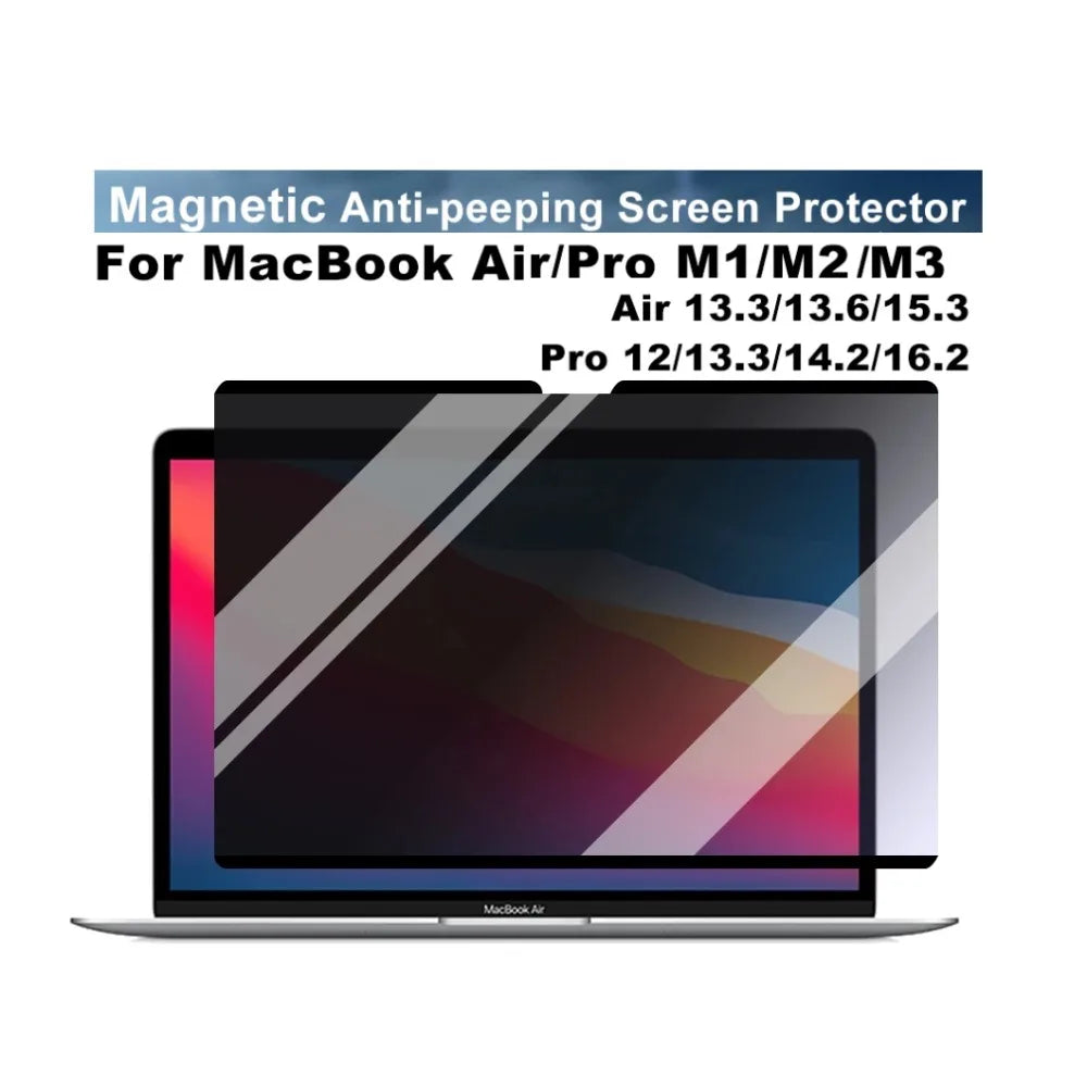 Magnetic Privacy Screen Protector for MacBook – Anti-Peep Filter, Air & Pro