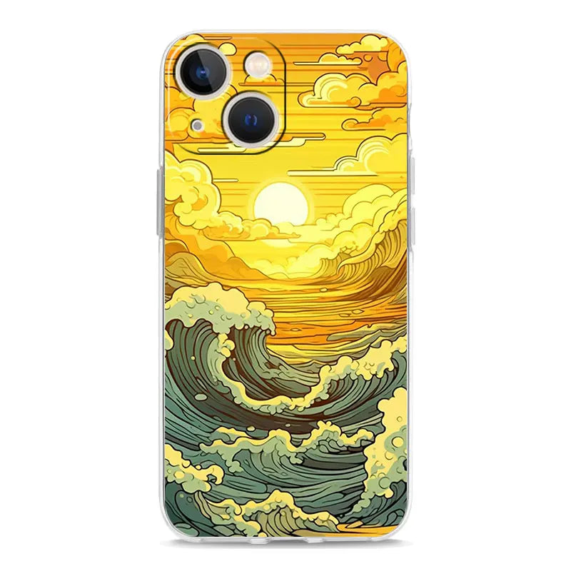 Blue Wave iPhone Case — Slim Stylish Cover for iPhone 7–17