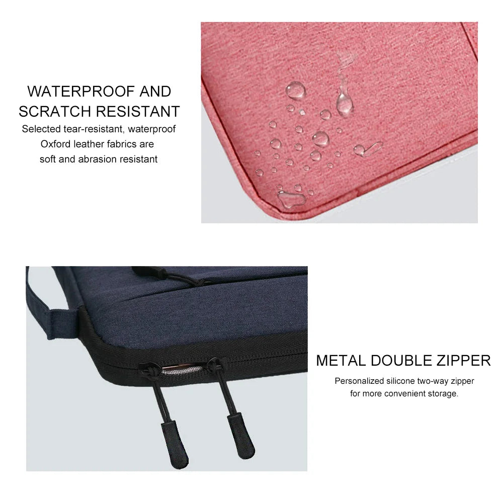 Waterproof Laptop Sleeve Bag – 12" to 16", Fits MacBook, Lenovo & More