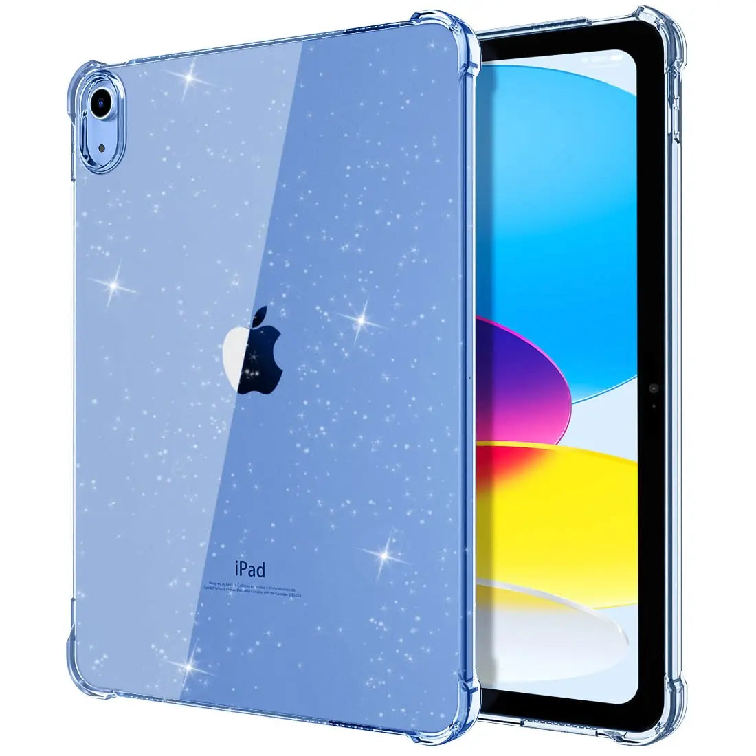 Shimmering Glitter iPad Case – Airbag Silicone, Fits iPad Air, Mini & Pro
