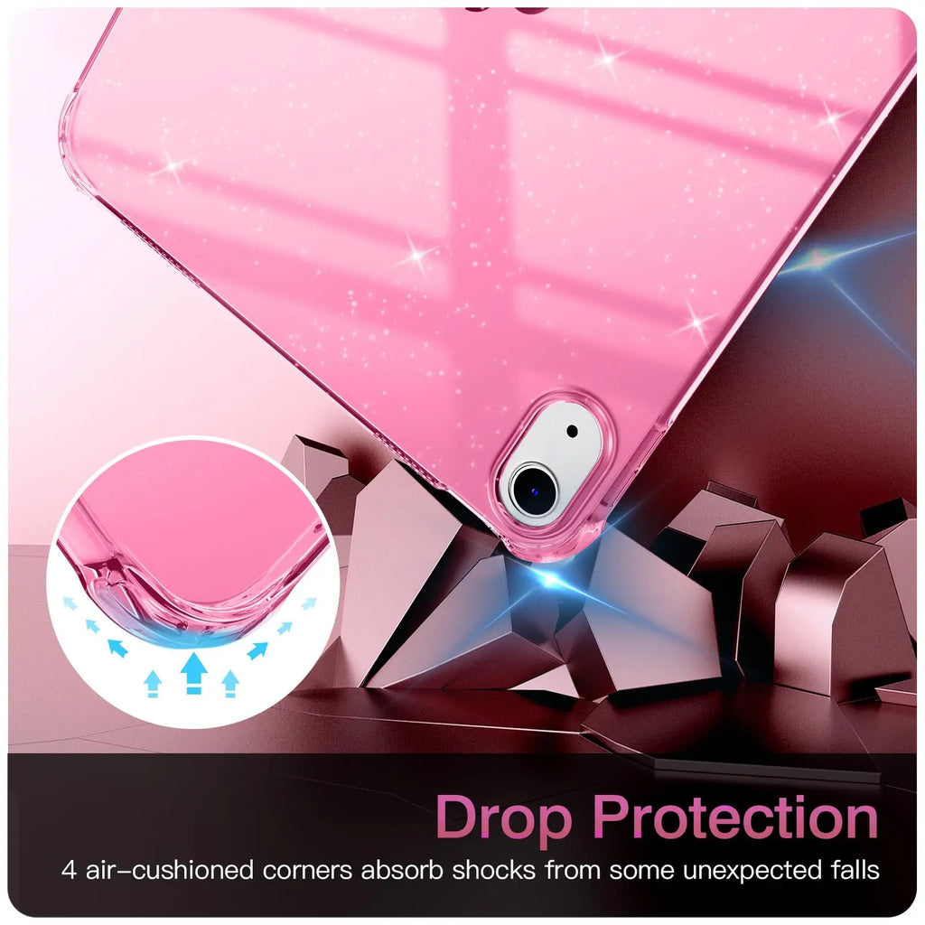 Shimmering Glitter iPad Case – Airbag Silicone, Fits iPad Air, Mini & Pro