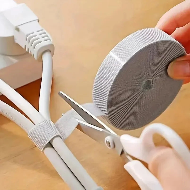 Reusable Cable Winder Tape – Nylon Hook & Loop Roll, 5m
