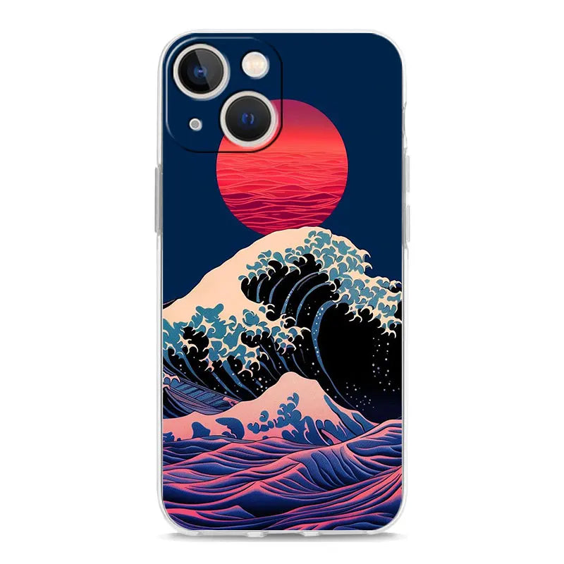 Blue Wave iPhone Case — Slim Stylish Cover for iPhone 7–17