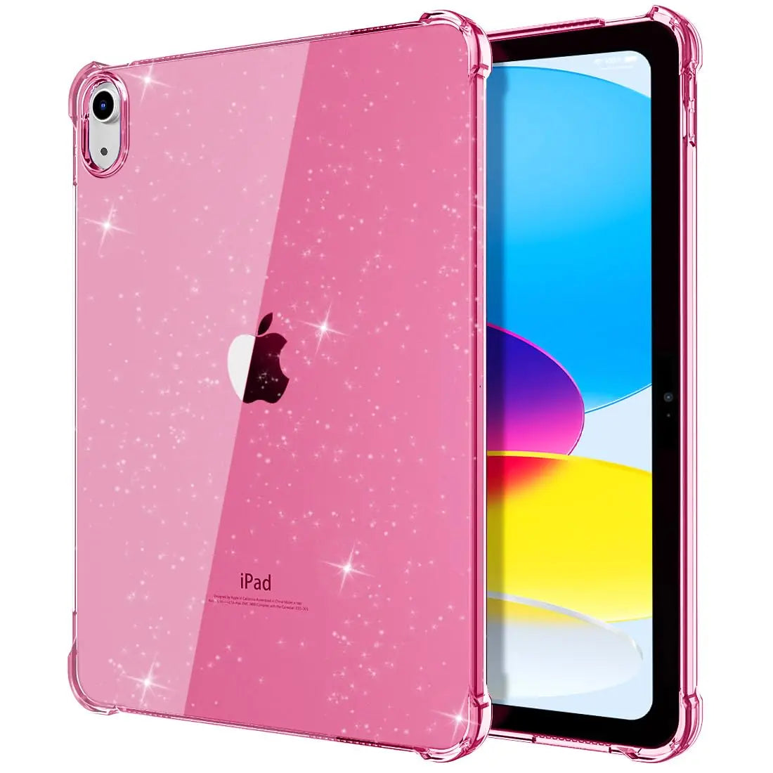 Shimmering Glitter iPad Case – Airbag Silicone, Fits iPad Air, Mini & Pro