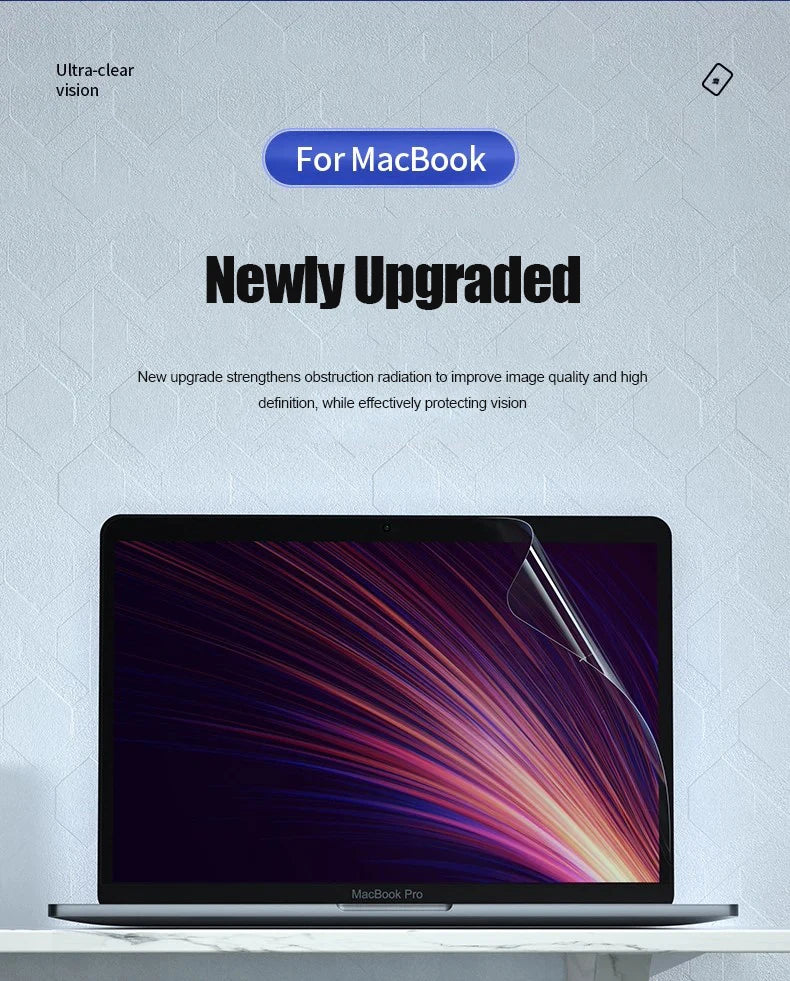 MacBook Screen Protector – Ultra-Clear Soft Film for Air & Pro 11–16"