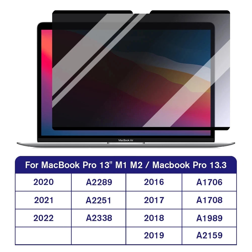 Magnetic Privacy Screen Protector for MacBook – Anti-Peep Filter, Air & Pro