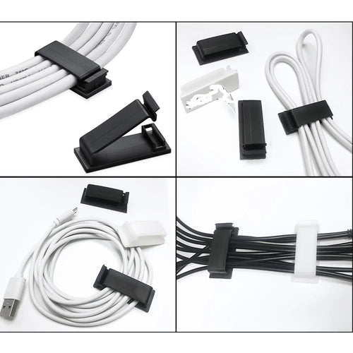 163-Piece Cable Management Kit – Clips, Sleeves & Adhesive Cord Holders