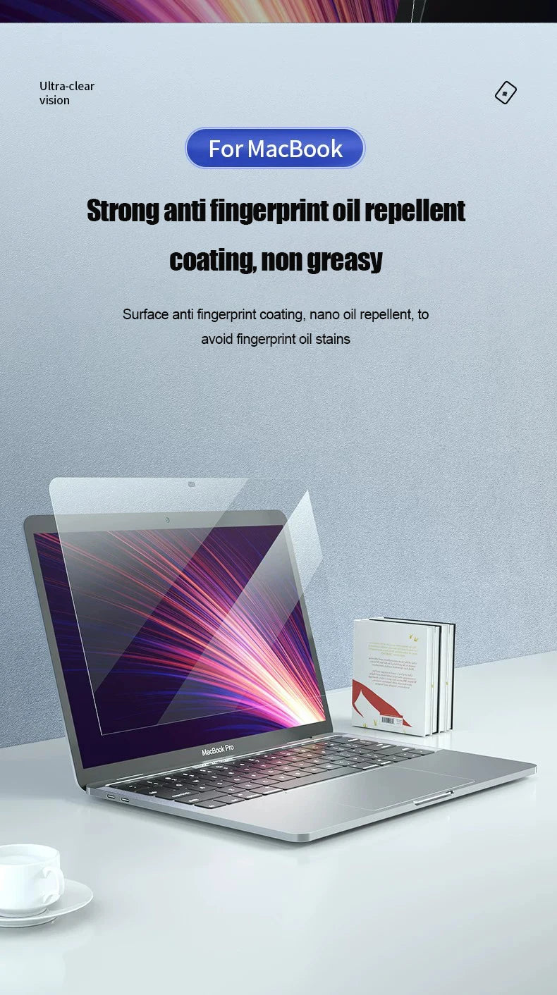 MacBook Screen Protector – Ultra-Clear Soft Film for Air & Pro 11–16"