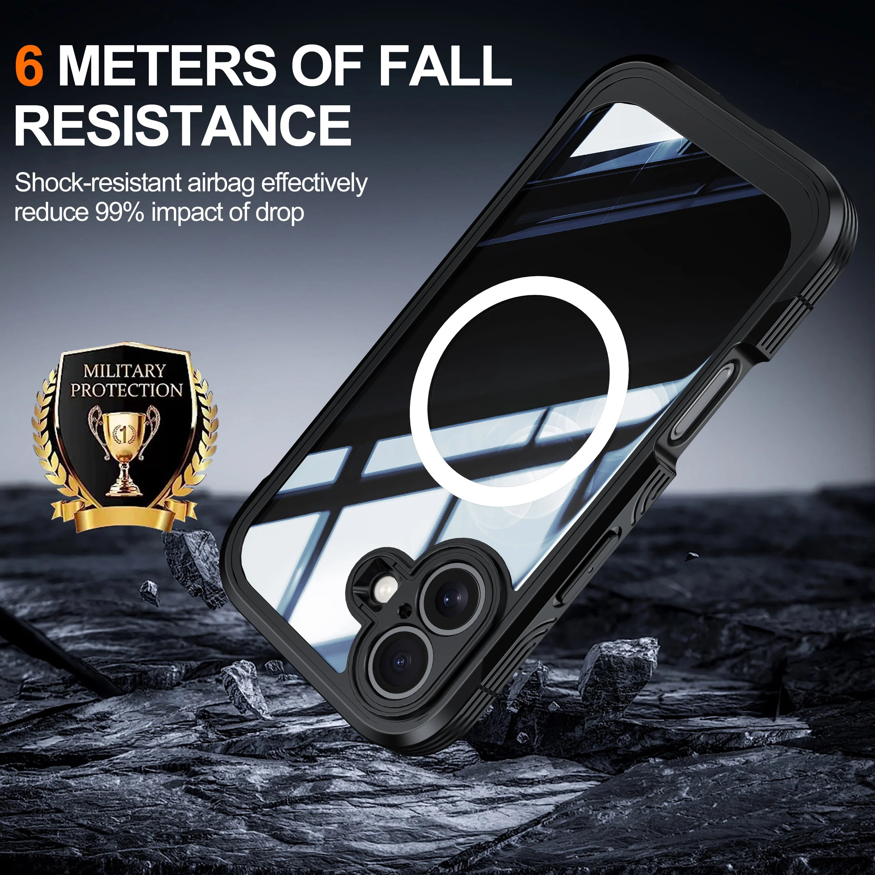 360° Full-Coverage iPhone Case — Shockproof for iPhone 14–17