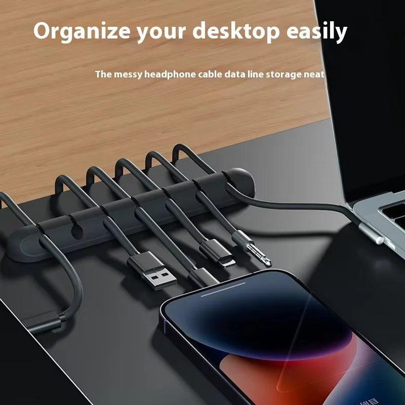 Desktop Cable Organizer Clips – Self-Adhesive Cord Holders, 3-Pack