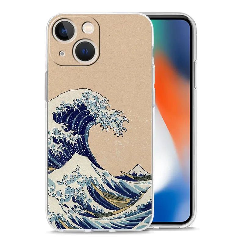 Blue Wave Slim iPhone Case — Drop & Scratch Protection for iPhone 7–17 Pro Max