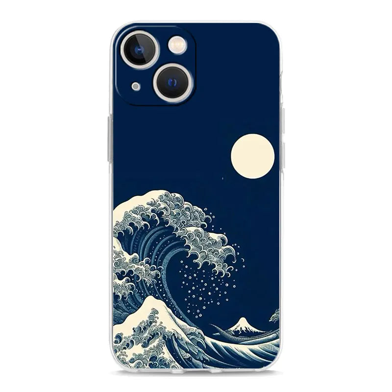 Blue Wave iPhone Case — Slim Stylish Cover for iPhone 7–17