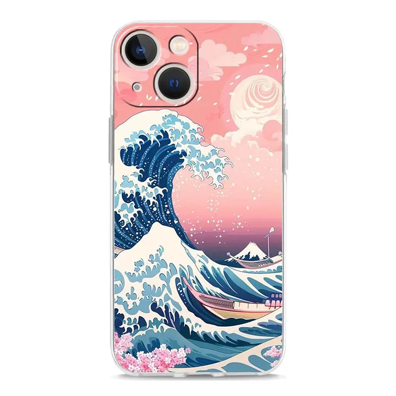 Blue Wave iPhone Case — Slim Stylish Cover for iPhone 7–17